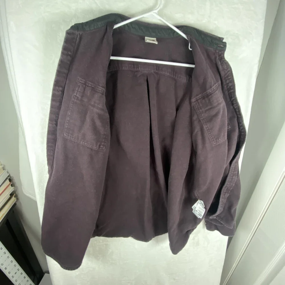 The North Face Arroyo Flannel Mens XL Purple Cotton Canvas Shirt Casual Warm